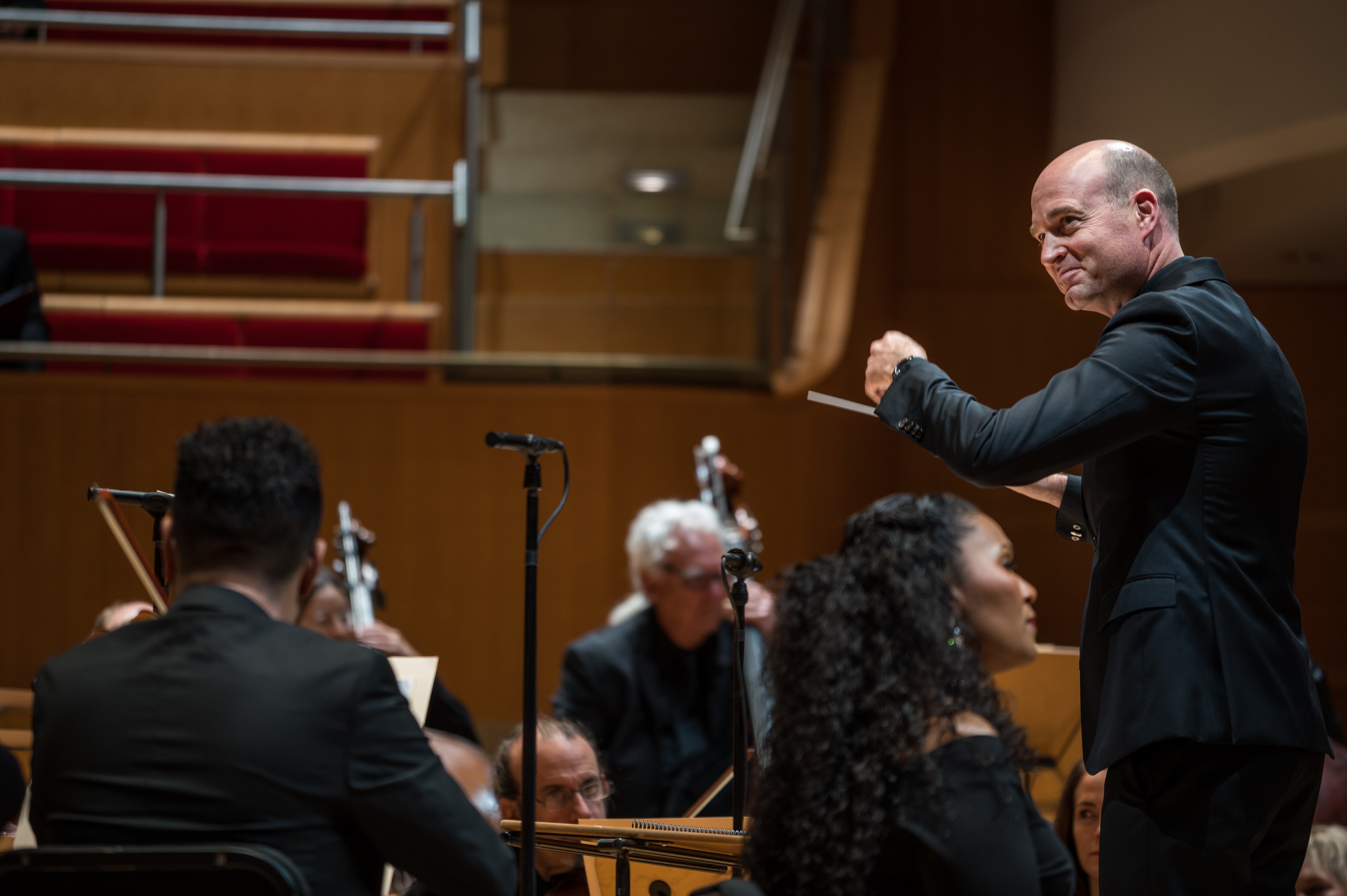 photo depicts Robert Istad conducting