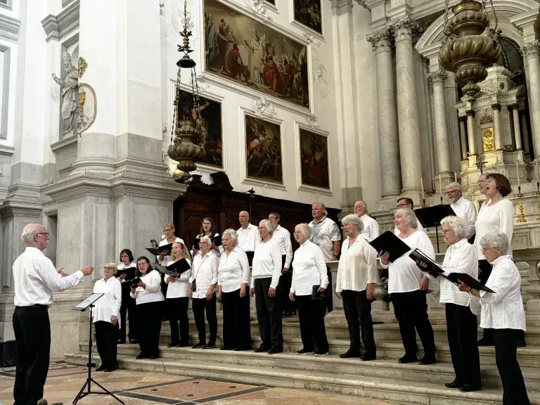 Siskiyou Singers perform in a cathedral in Venice, Italy.