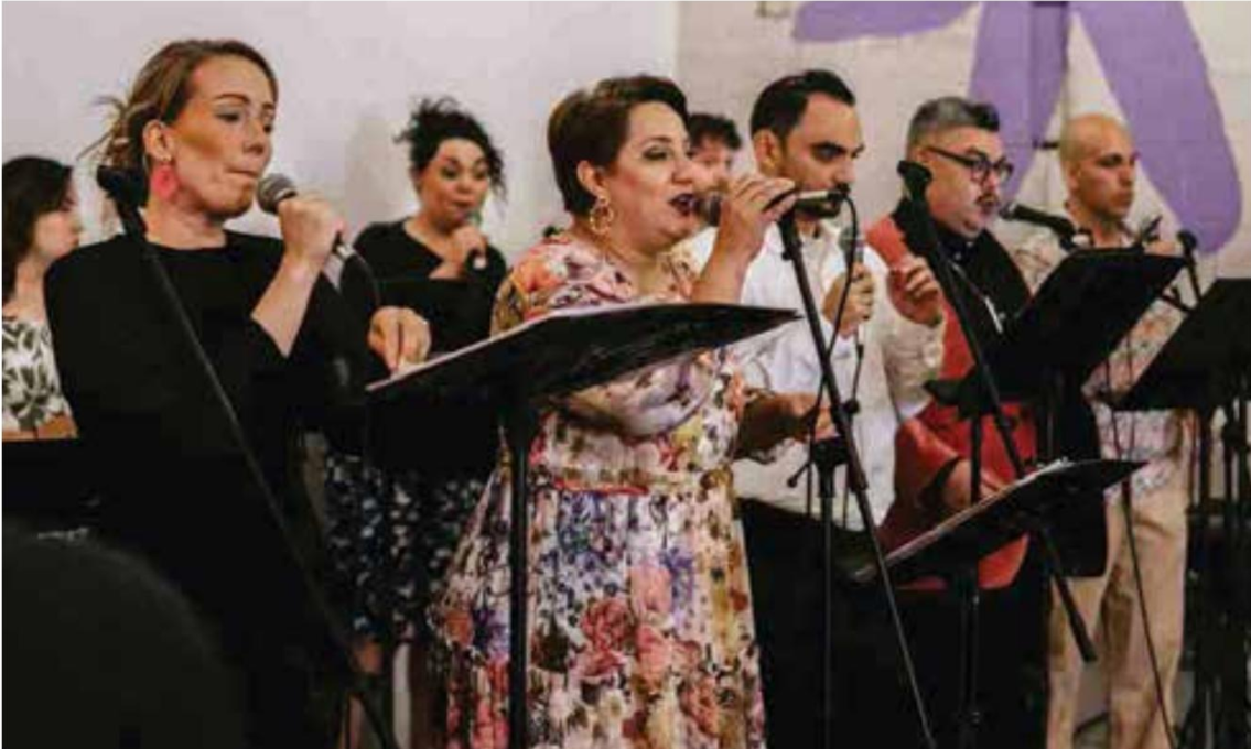 Choir singing