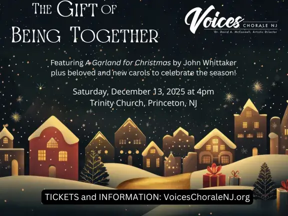 Voices Chorale concert at Trinity Church in Princeton, NJ on Dec 13 at 4pm