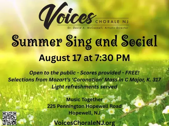 Voices Chorale Summer Sing poster