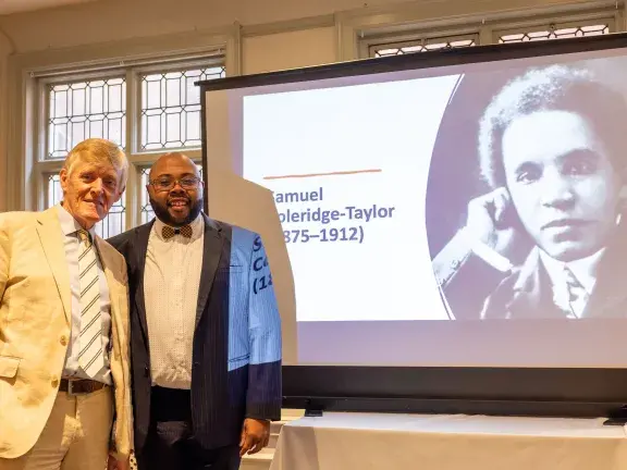 Dr. Bryan Ijames at presentation of his research