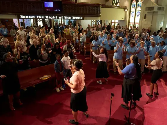 Choir singing at the Gospel Sing