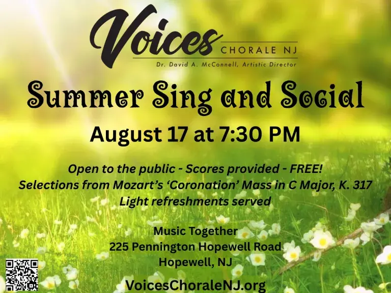 Voices Chorale Summer Sing poster