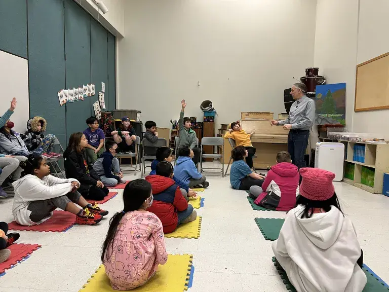 Students learn about indigenous musical cultures