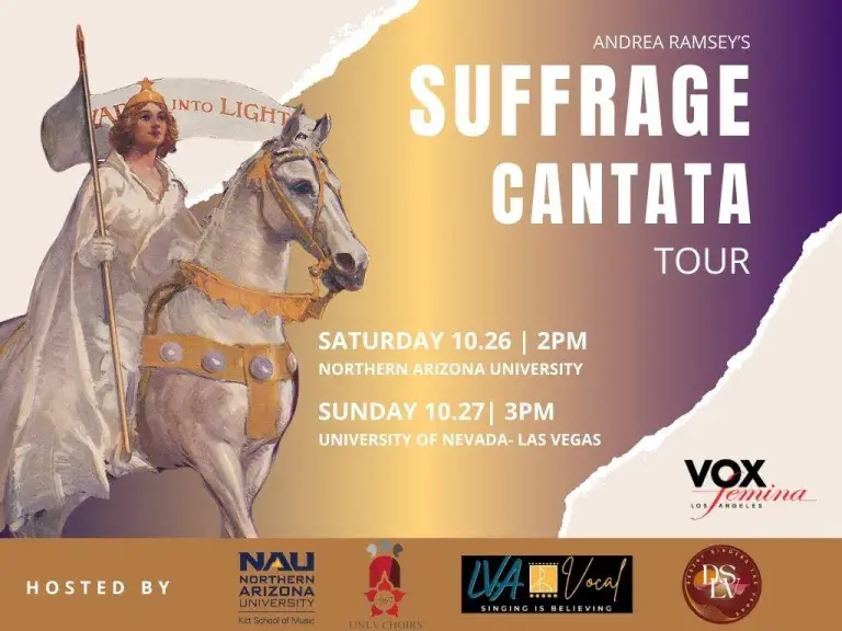 VOX Femina Suffrage Cantata tour poster