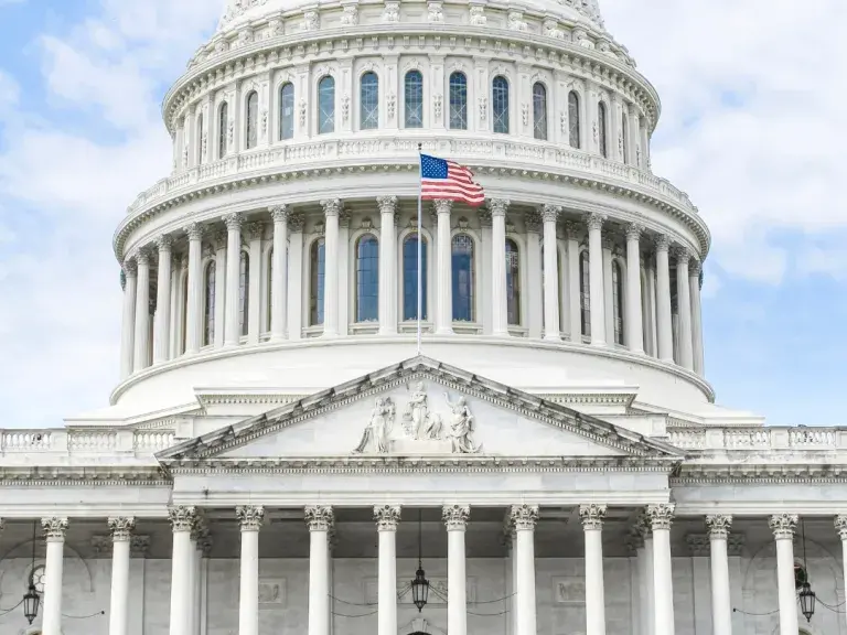 American Capital with flag