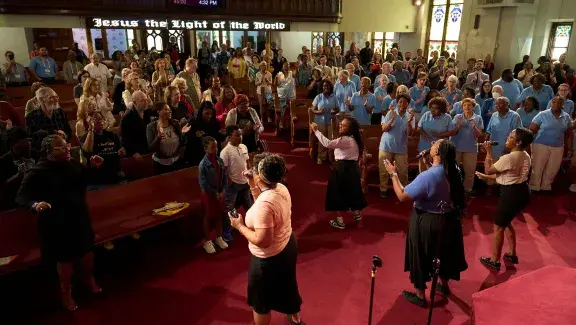 Choir singing at the Gospel Sing