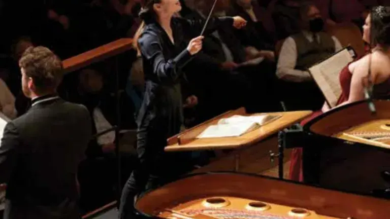 Woman conducting 