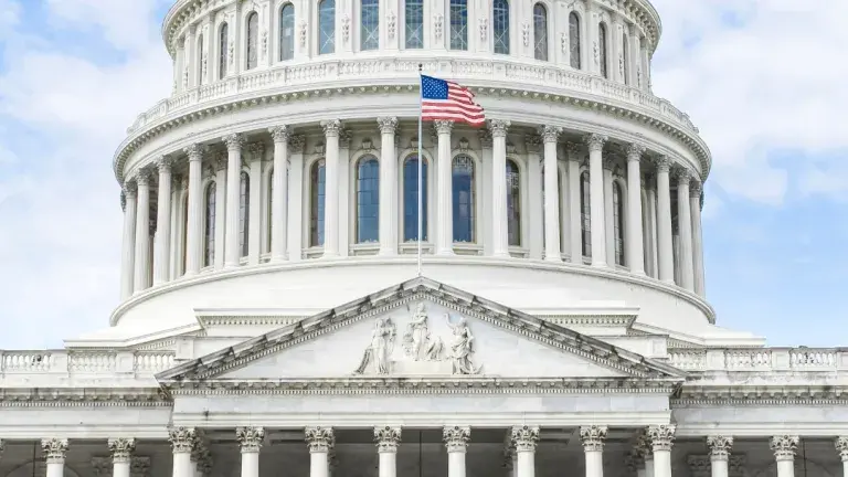 American Capital with flag