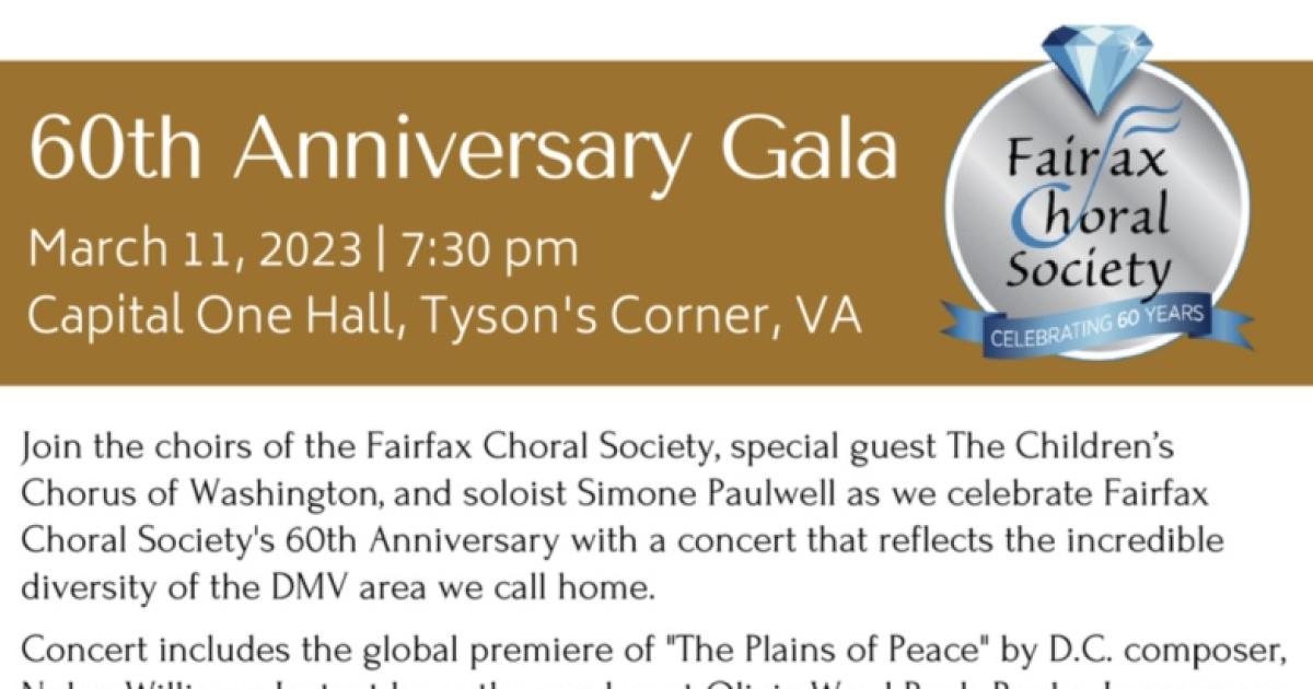 Fairfax Choral Society60th Anniversary Gala Concert Chorus America